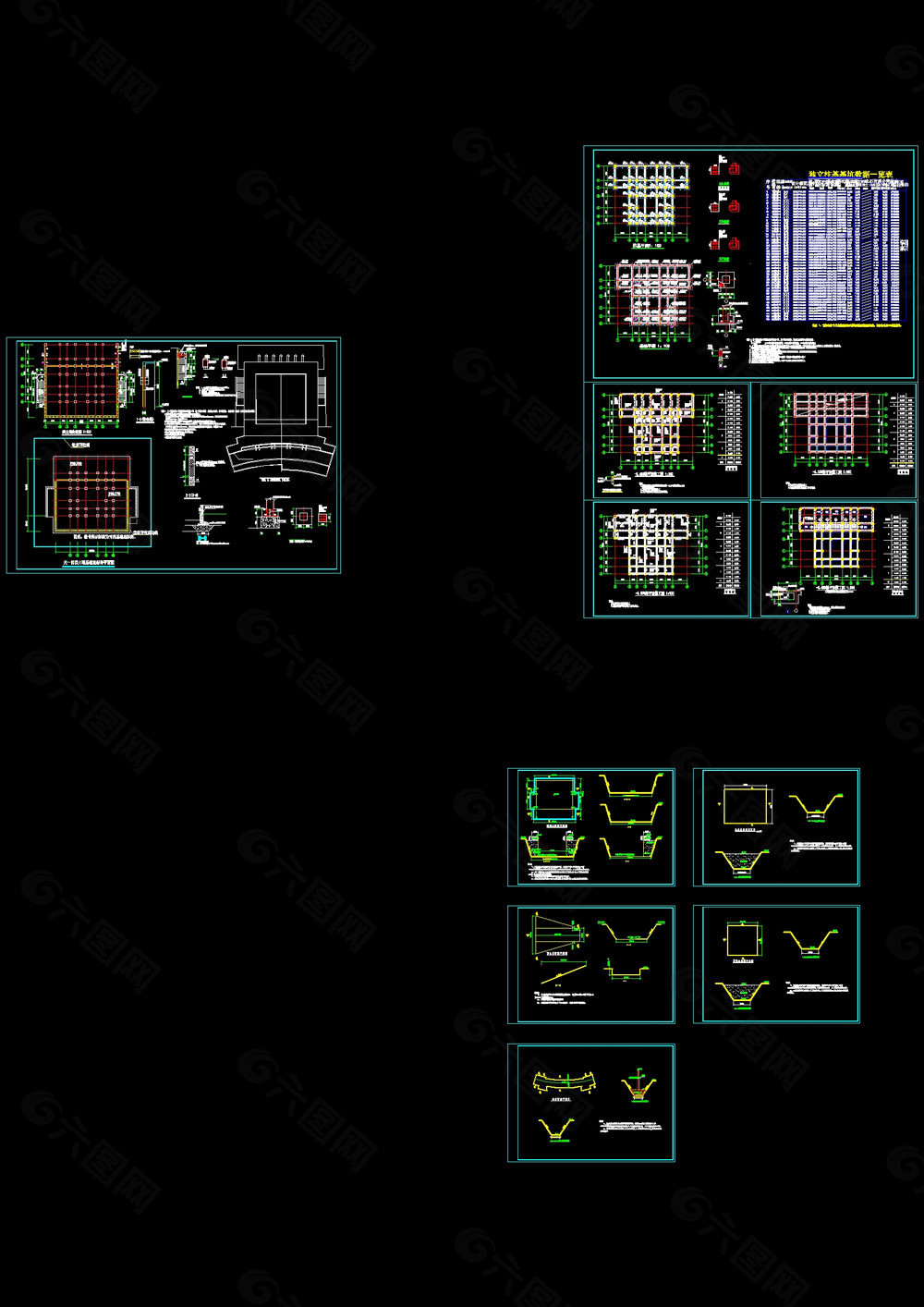 天一阁基础竣工cad图纸