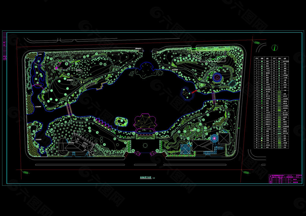 园林植物cad图纸素材