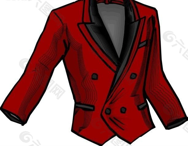 红色调西服设计设计