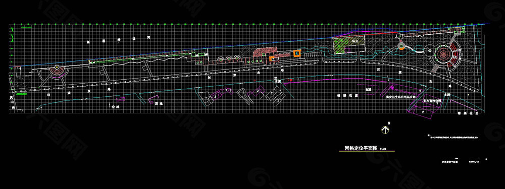 网格定位平面图cad图纸