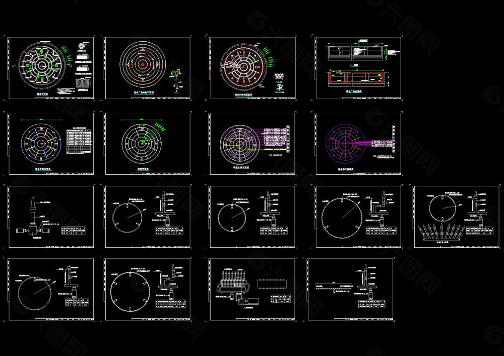 二期喷泉cad图纸素材