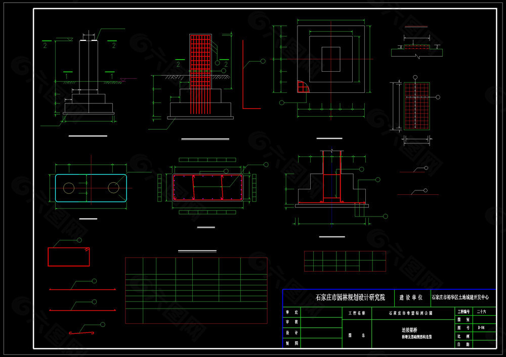 桥墩配筋图cad图纸