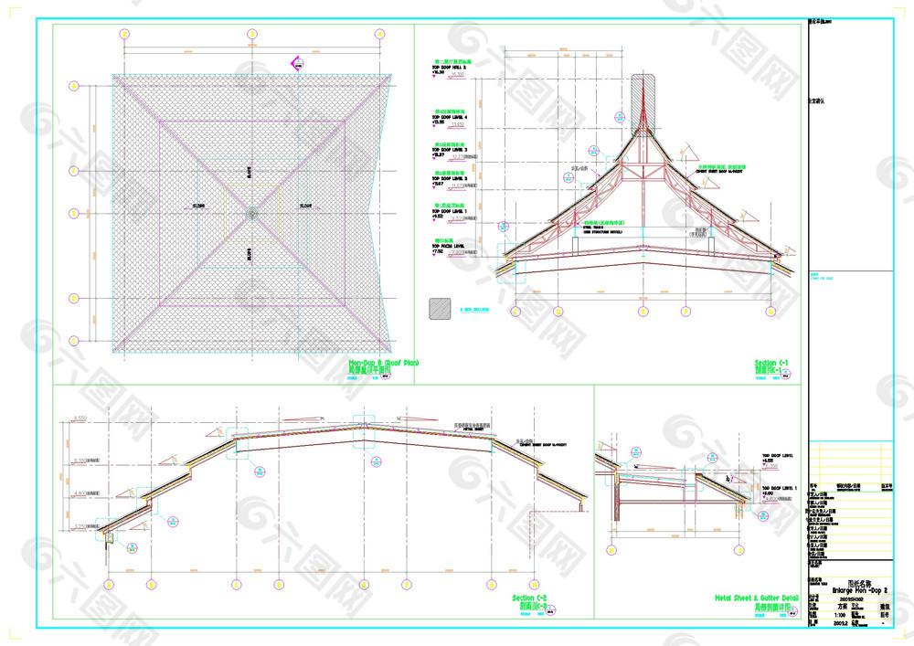 屋面详图cad图纸