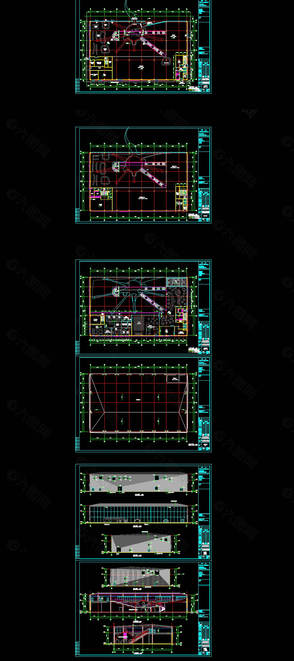 比利时馆建筑图cad图纸