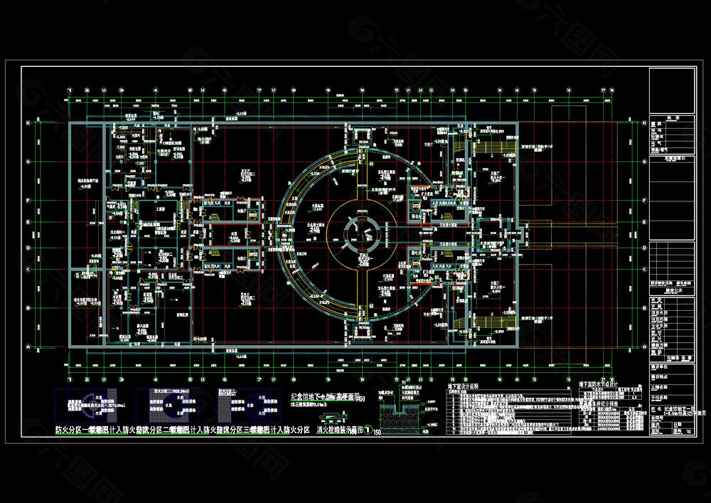 地下一层cad图纸