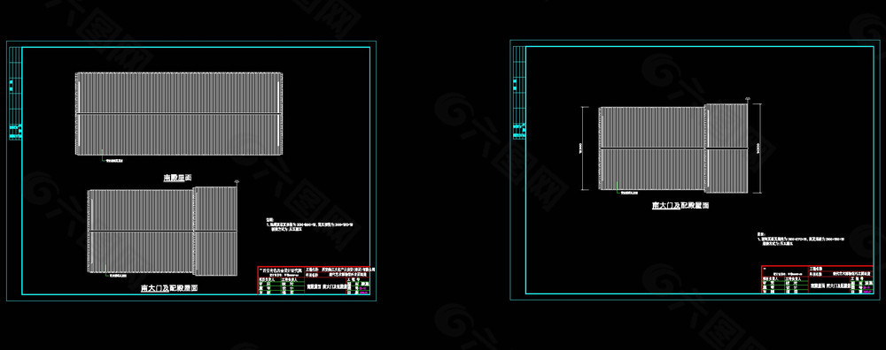 南殿屋面cad图纸