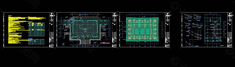 天王殿cad图纸