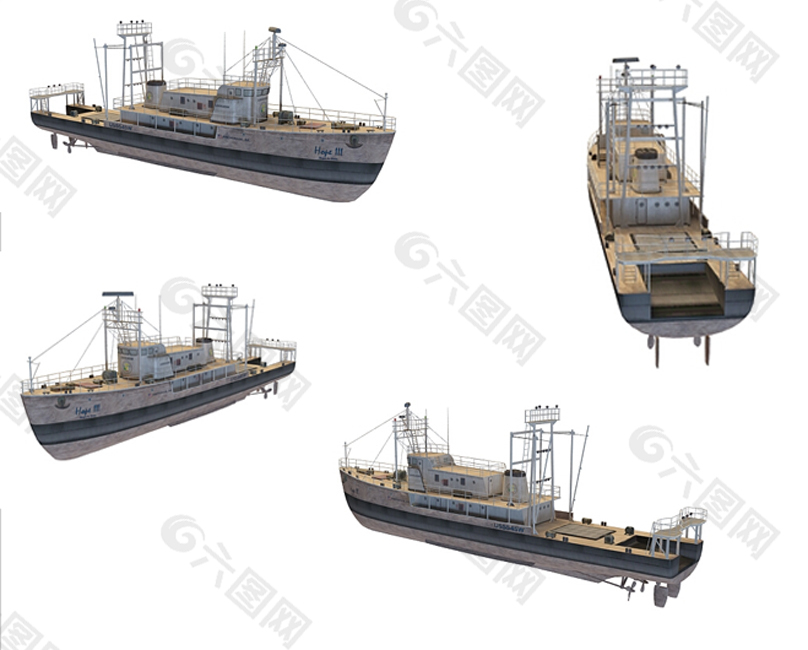 轮船3d模型