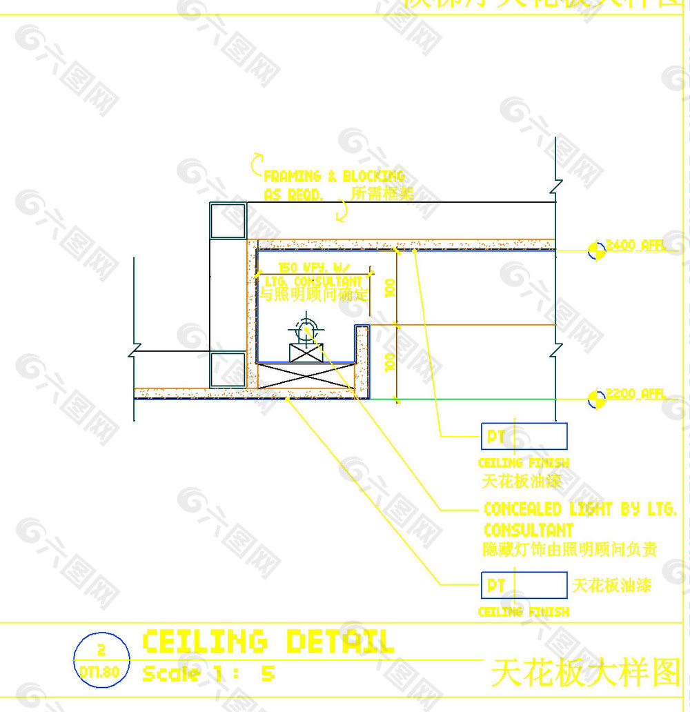 酒店公共区域部分cad图纸素材