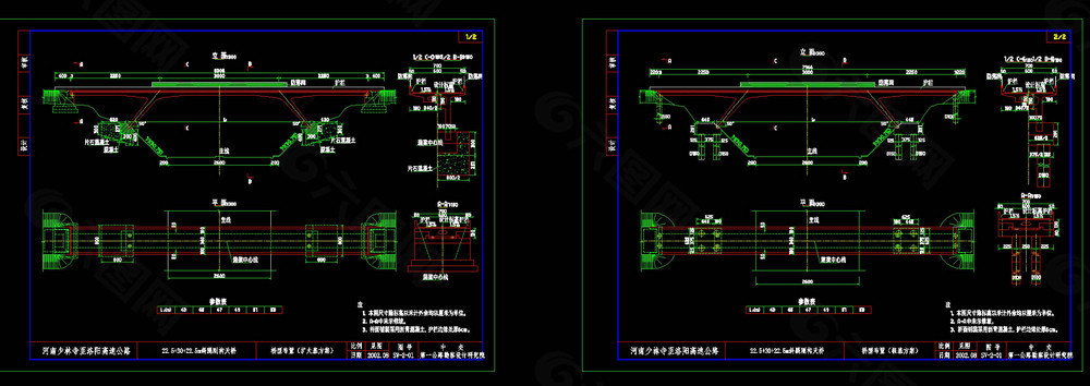 桥型布置图cad图纸