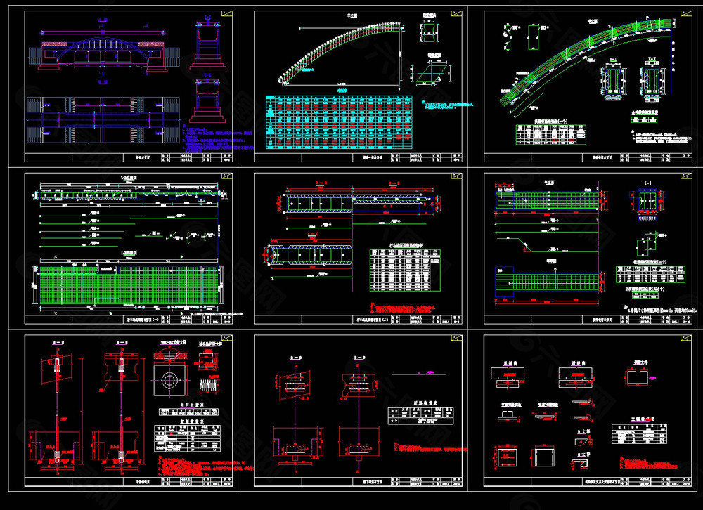 中承式拱cad图纸
