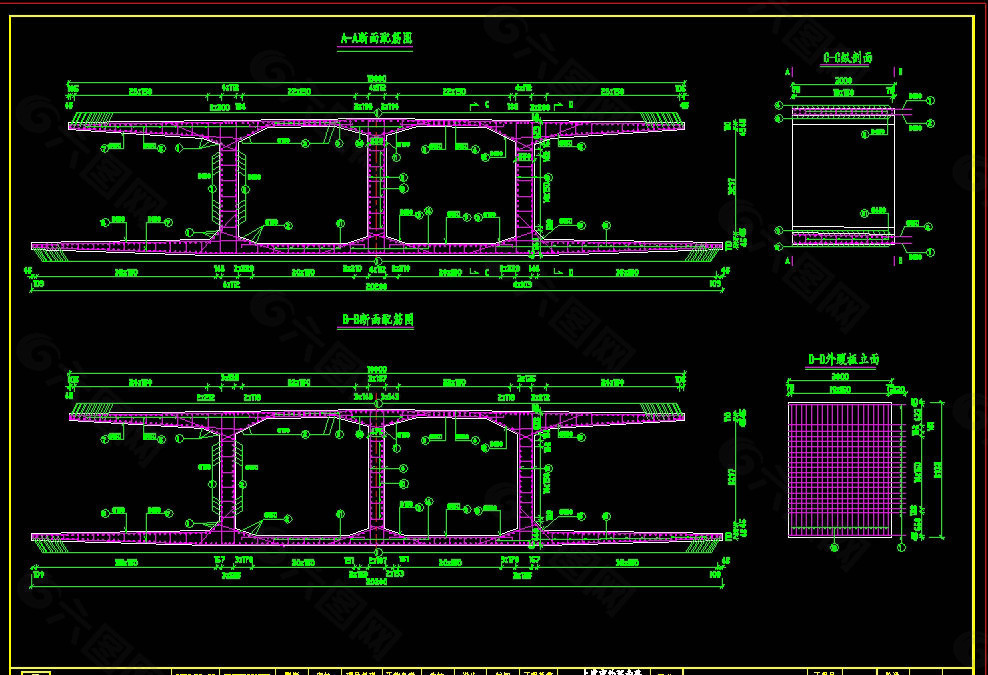 钢筋构造cad图纸