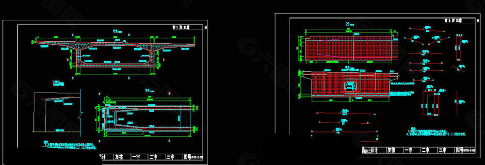 主桥右幅箱梁cad图纸