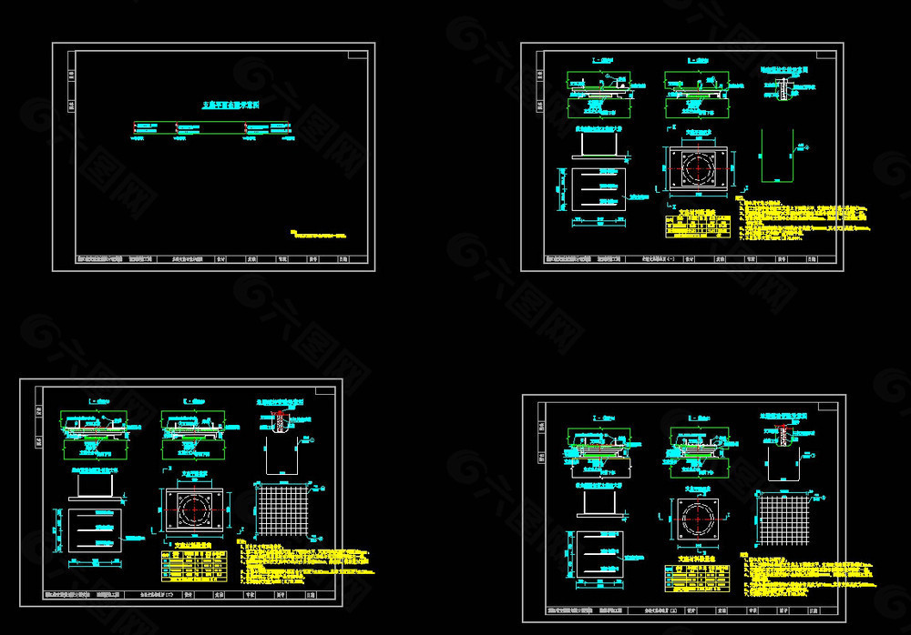 支座cad图纸