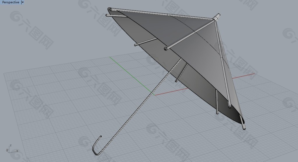 雨伞三维模型设计