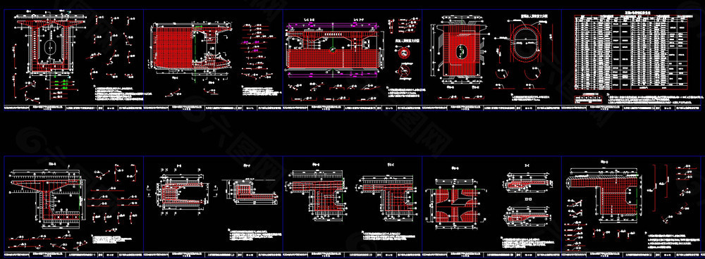 桥梁素材cad图纸
