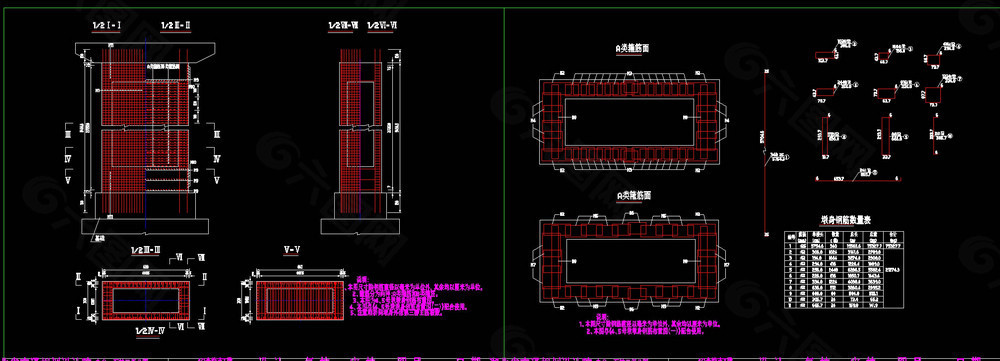 墩配筋图cad图纸