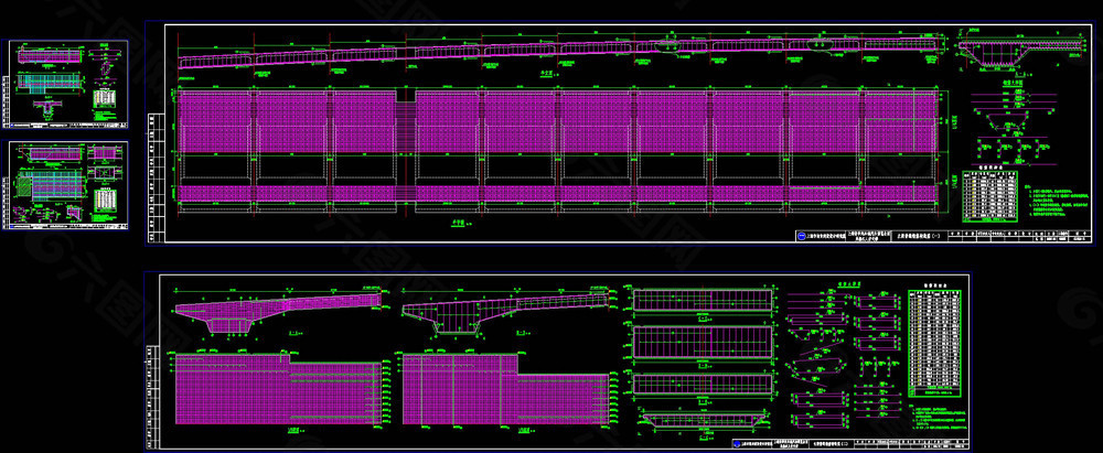 主梁普通钢筋构造图cad图纸