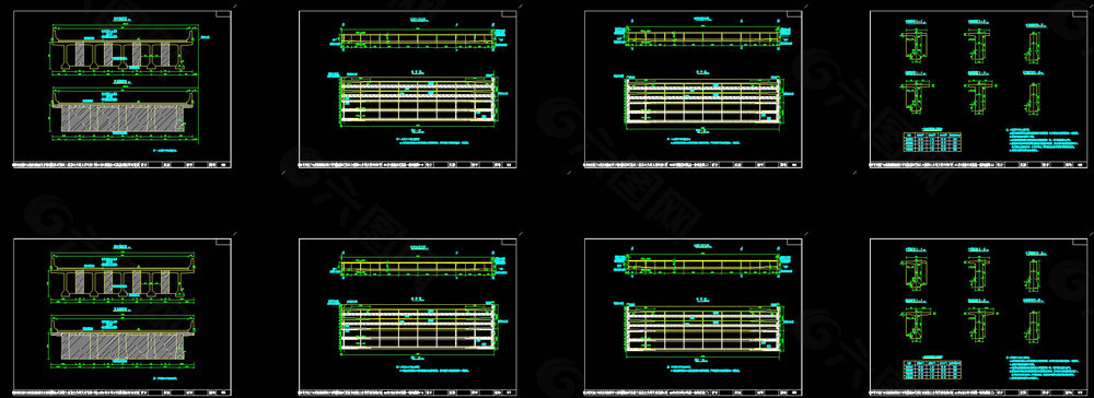 梁一般构造图cad图纸