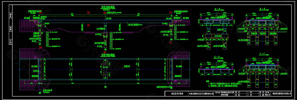 桥型布置图cad图纸
