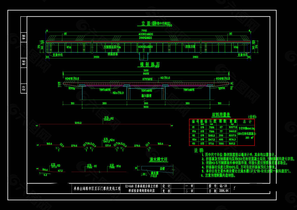桥面板钢筋施工图图片