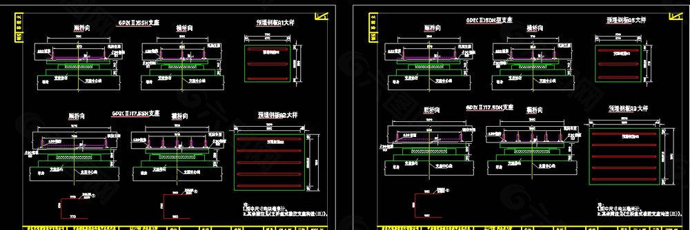 主桥盆式橡胶支座构造图