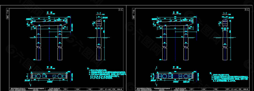 引桥桥墩一般构造图