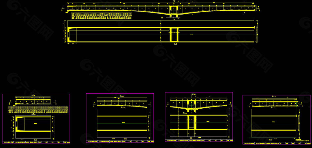 主梁一般构造及梁段cad图纸
