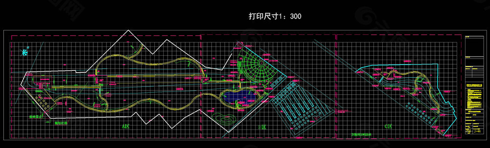 总平面cad景观图