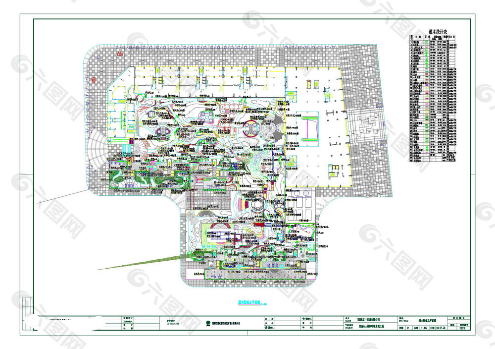 灌木配植总平面图