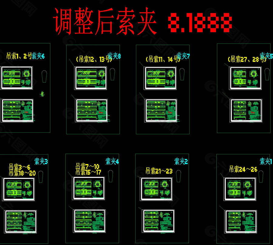 索夹一般构造图cad图纸