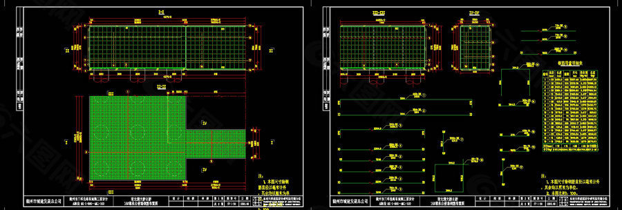 墩承台普通钢筋布置图cad设计图