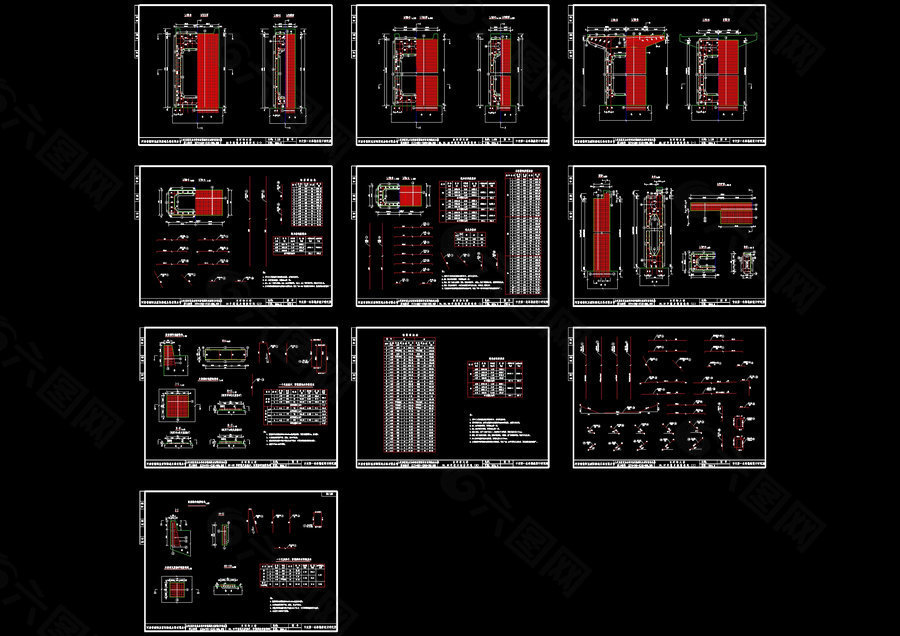 墩钢筋构造cad图纸