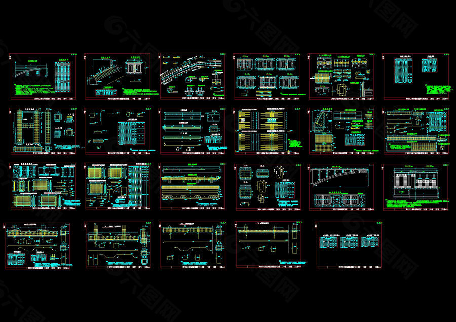 广西拱桥cad图纸