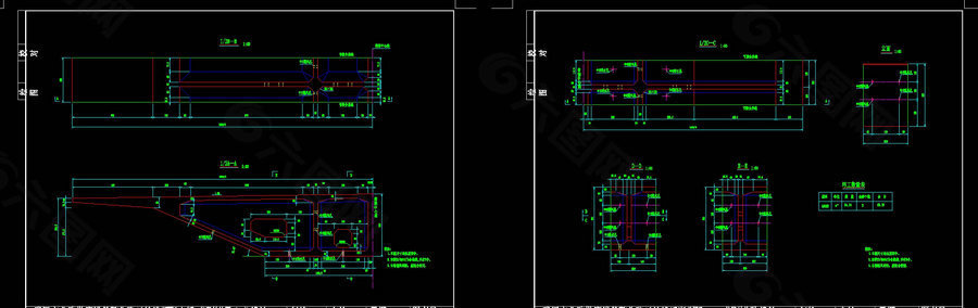 合拢段构造图cad图纸
