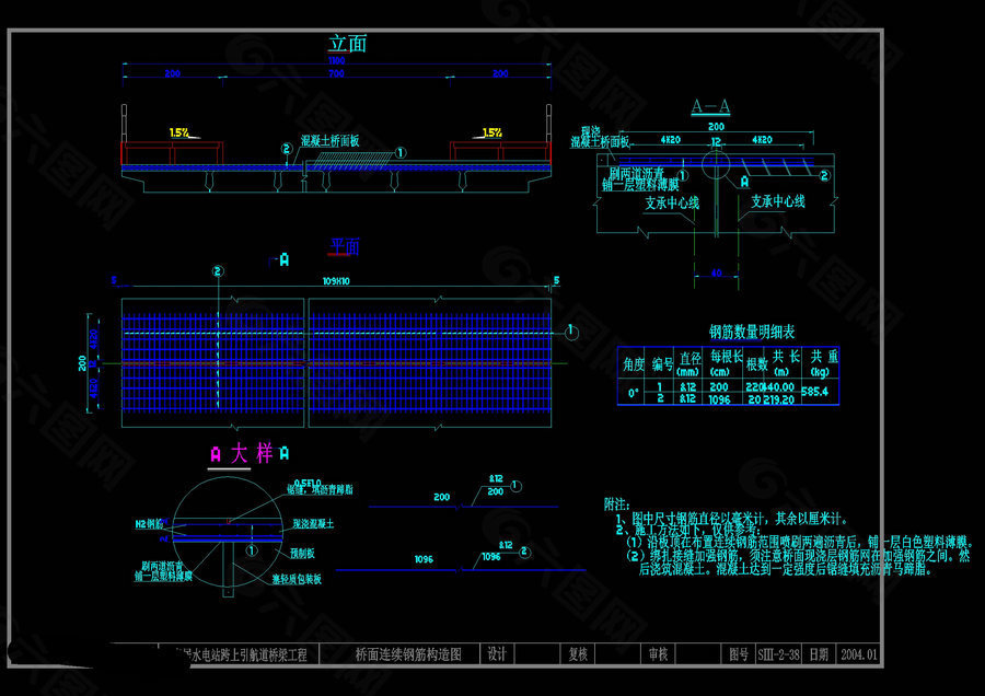 桥面连续结构钢筋布置图