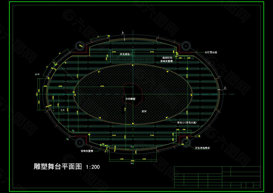 广场cad建筑图纸