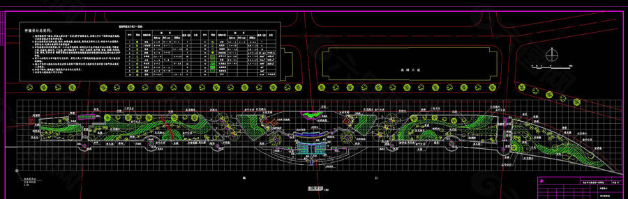 江滨北路景观绿地cad详图