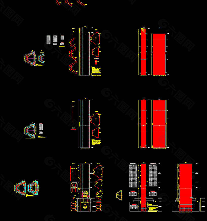 桥塔柱钢筋构造图