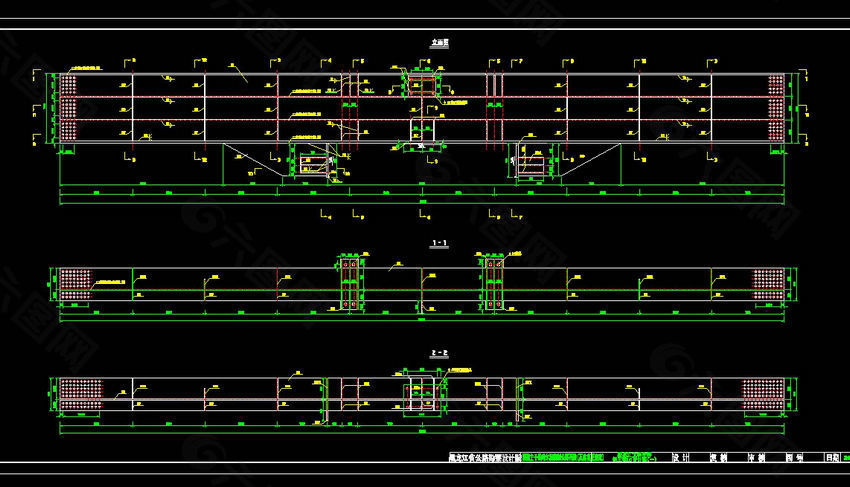 钢主梁cad设计图
