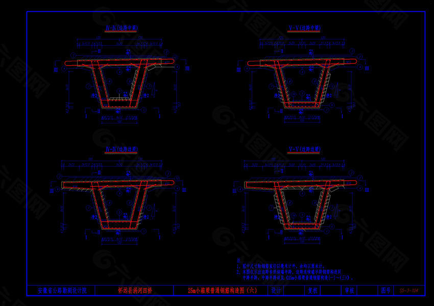 小箱梁普通钢筋cad图纸