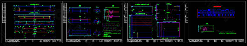 主梁横向预应力钢束cad图纸