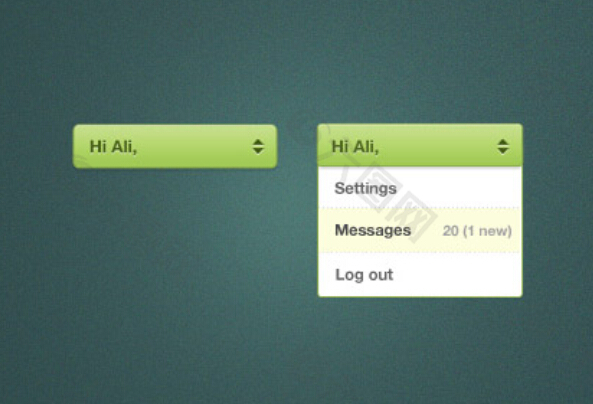 绿色微小的下拉菜单ui设计免费下载(图片编号:4776871)_六图网16pic.