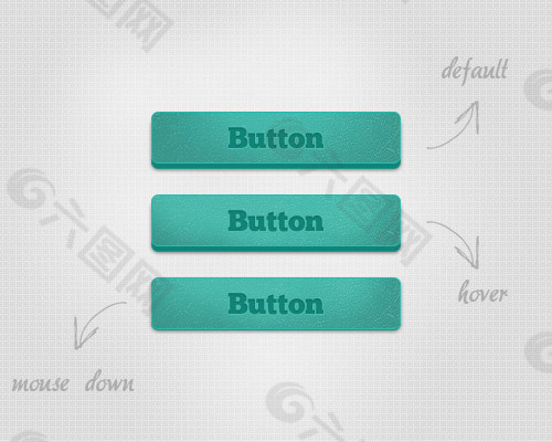 简单的绿色3d按钮
