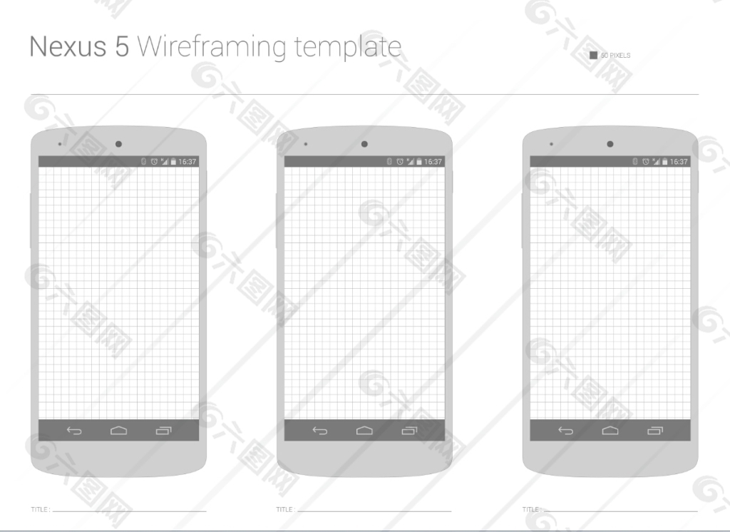 Nexus5线框模板