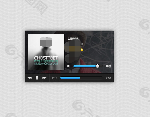 軟件界面設計 迷你音樂播放器界面ui模板 當前位置: 首頁 > 網頁ui >