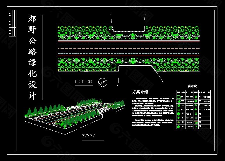 郊野道路绿化设计方案