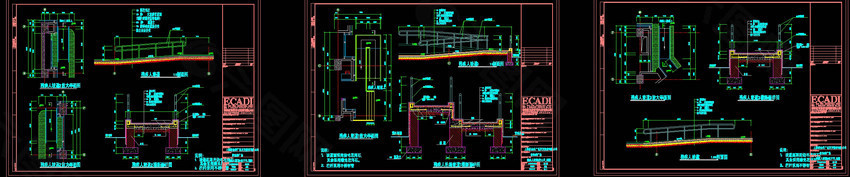 残疾人坡道cad图素材
