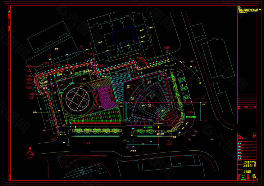 公园城市建筑景观cad图稿