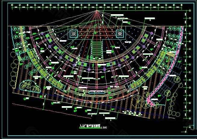 入口广场平面布置图